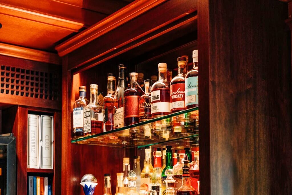 Fully Stocked Whiskey Bar
