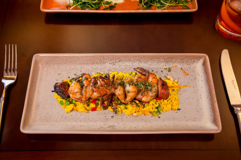 Shrimp and rice dish